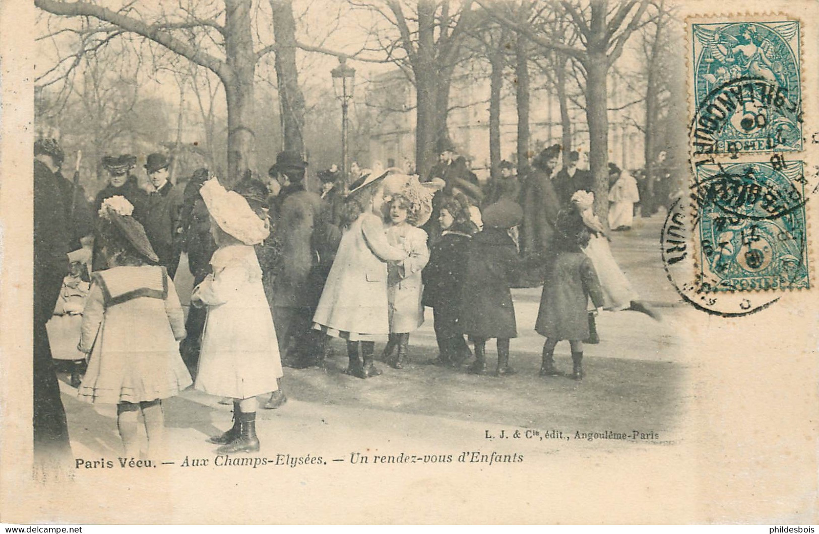 PARIS PARIS VECU  Aux Champs Elysées  " Rendez Vous D'enfants " - Loten, Series, Verzamelingen