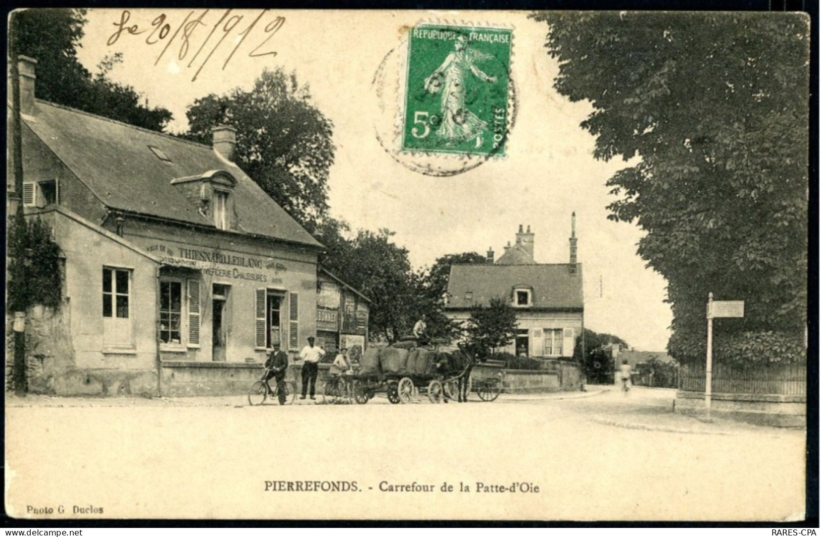 60 PIERREFONDS - Carrefour De La Patte D'Oie - TB / RARE - Pierrefonds