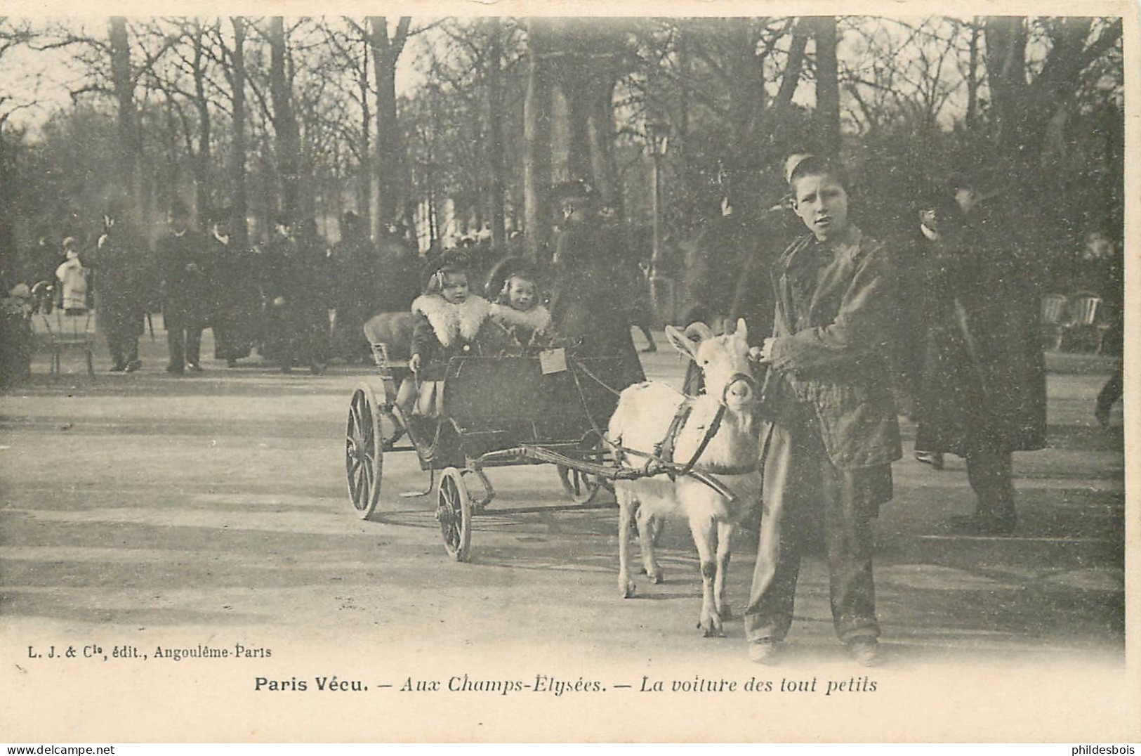 PARIS PARIS VECU  Aux Champs Elysées  " La Voiture Des Tout Petits " - Konvolute, Lots, Sammlungen