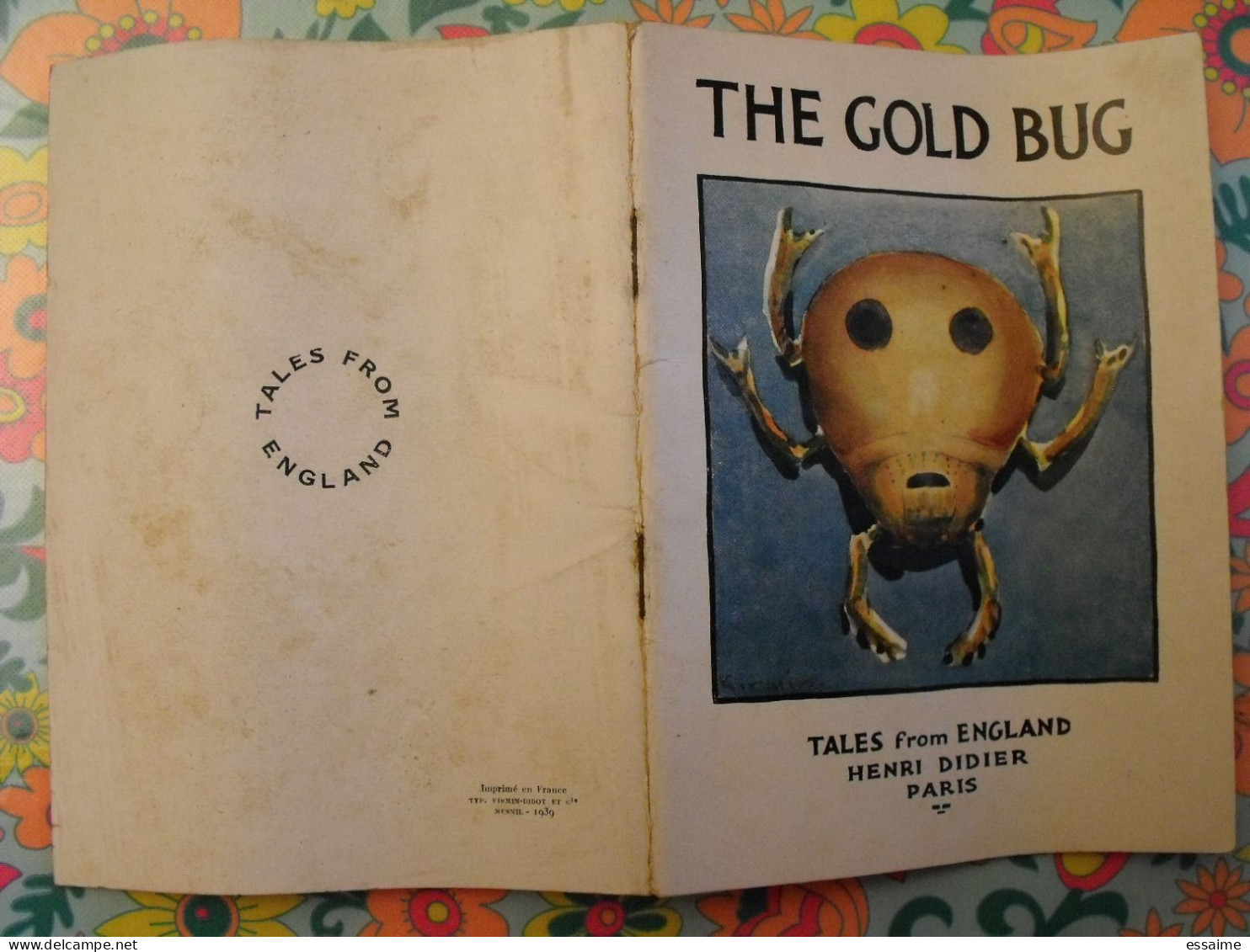 The Gold Bug. Tales From England. En Anglais. Henri Didier éditeur, Mesnil, 1939 - Sonstige & Ohne Zuordnung