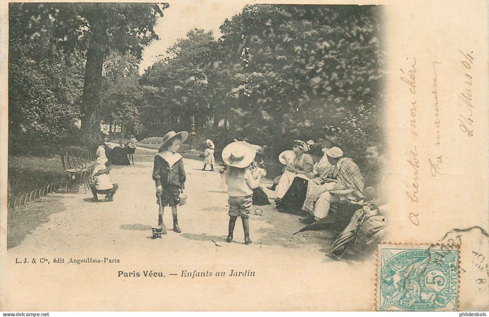 PARIS PARIS VECU  Enfants Au Jardin - Konvolute, Lots, Sammlungen