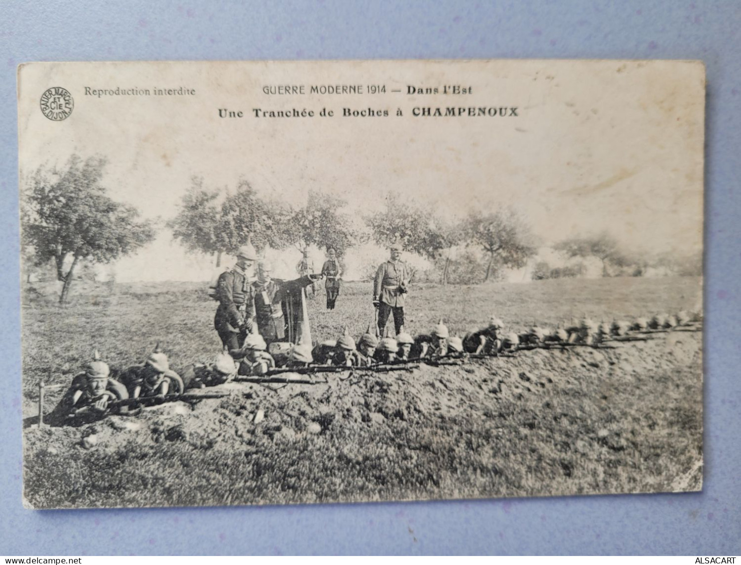 Une Tranchée De Boches à Champenoux - Guerre 1914-18