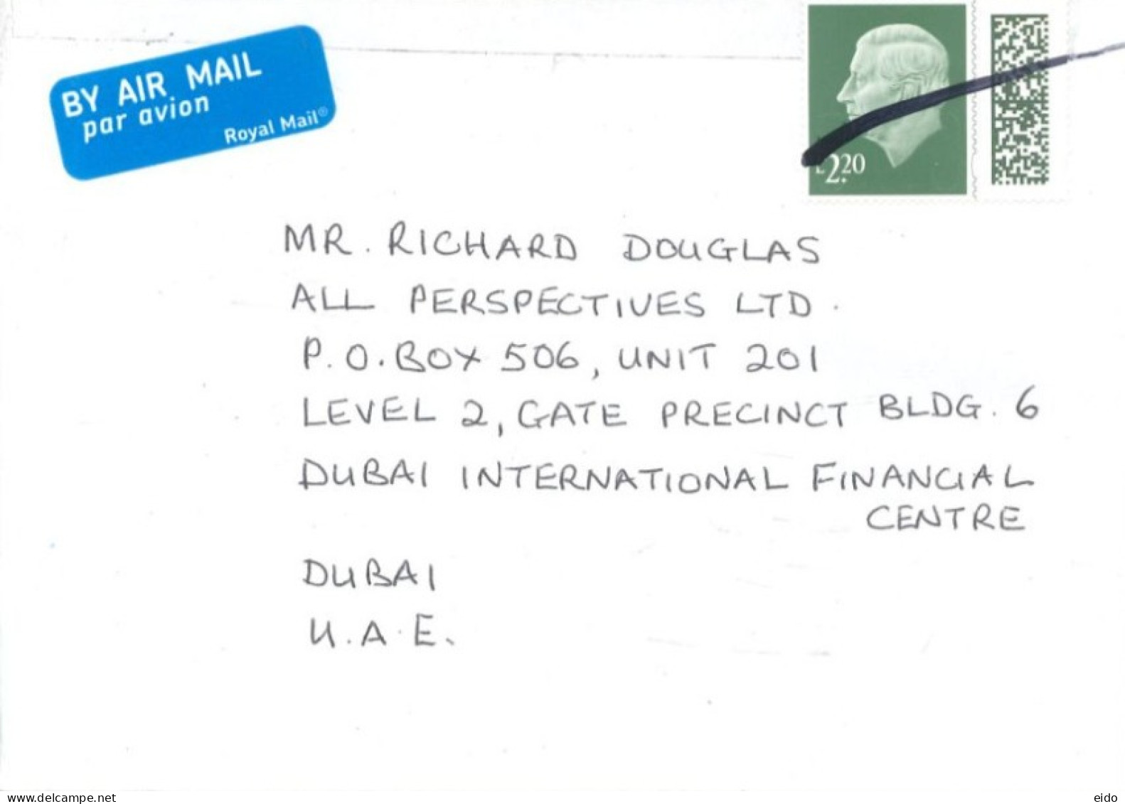 GREAT BRITAIN  - 2023,  STAMP COVER TO DUBAI. - Non Classificati