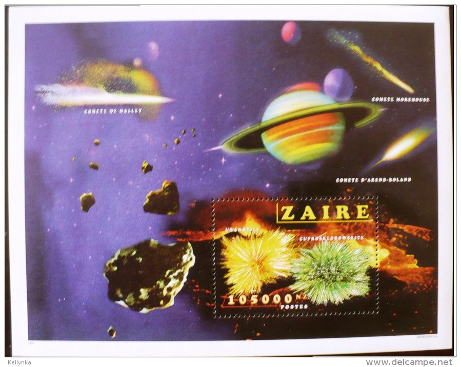 Zaïre - Bloc 80 - BL80 - Minéraux - Espace - 1996 - MNH - Nuevos