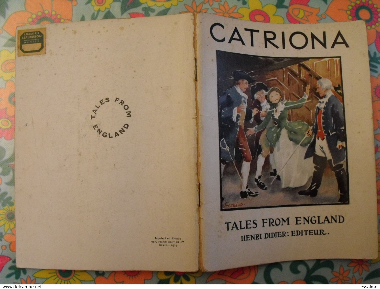 Catriona. Tales From England. En Anglais. Henri Didier éditeur, Mesnil, 1936 - Sonstige & Ohne Zuordnung