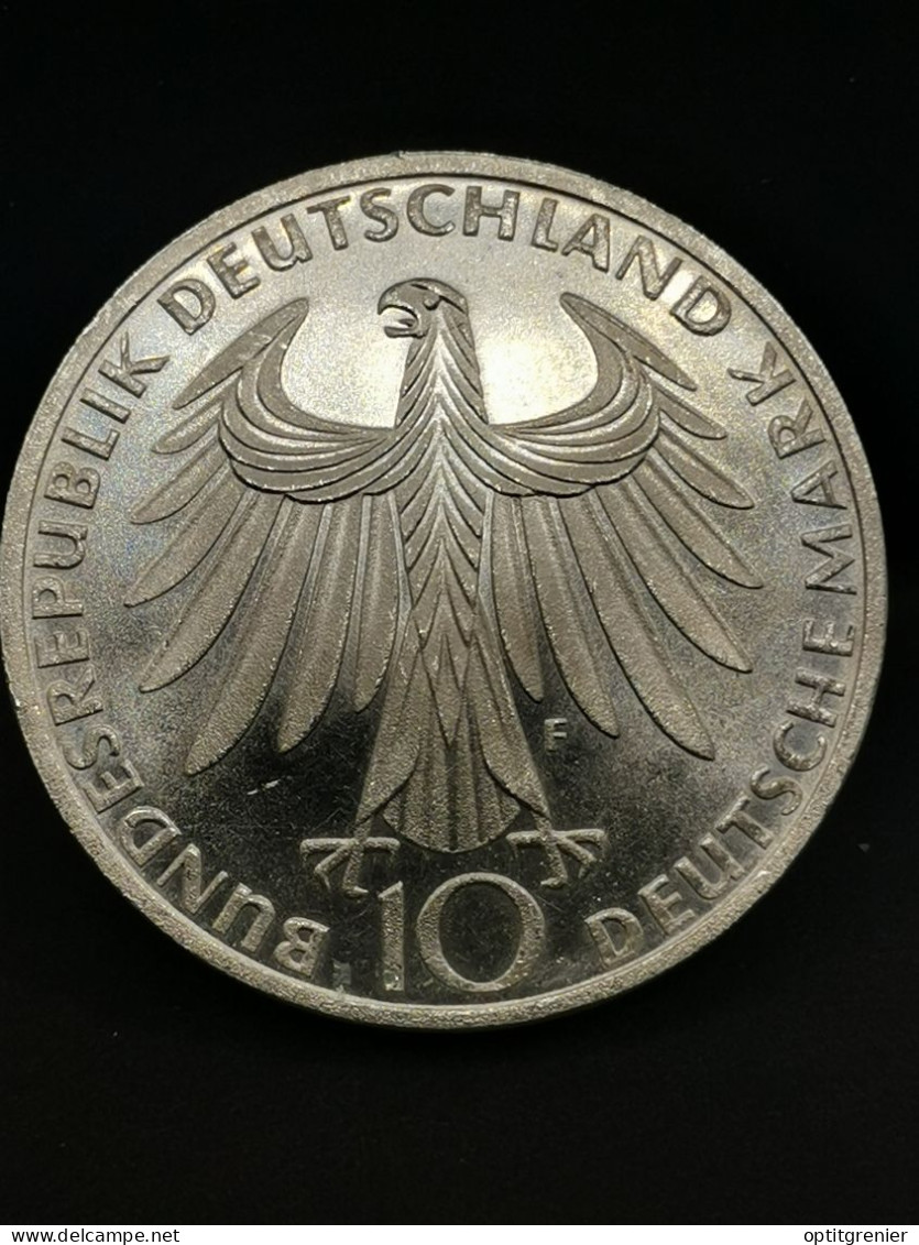 10 DEUTSCHE MARK ARGENT 1972 F STUTTGART JO DE MUNICH ALLEMAGNE / GERMANY SILVER - 10 Marchi