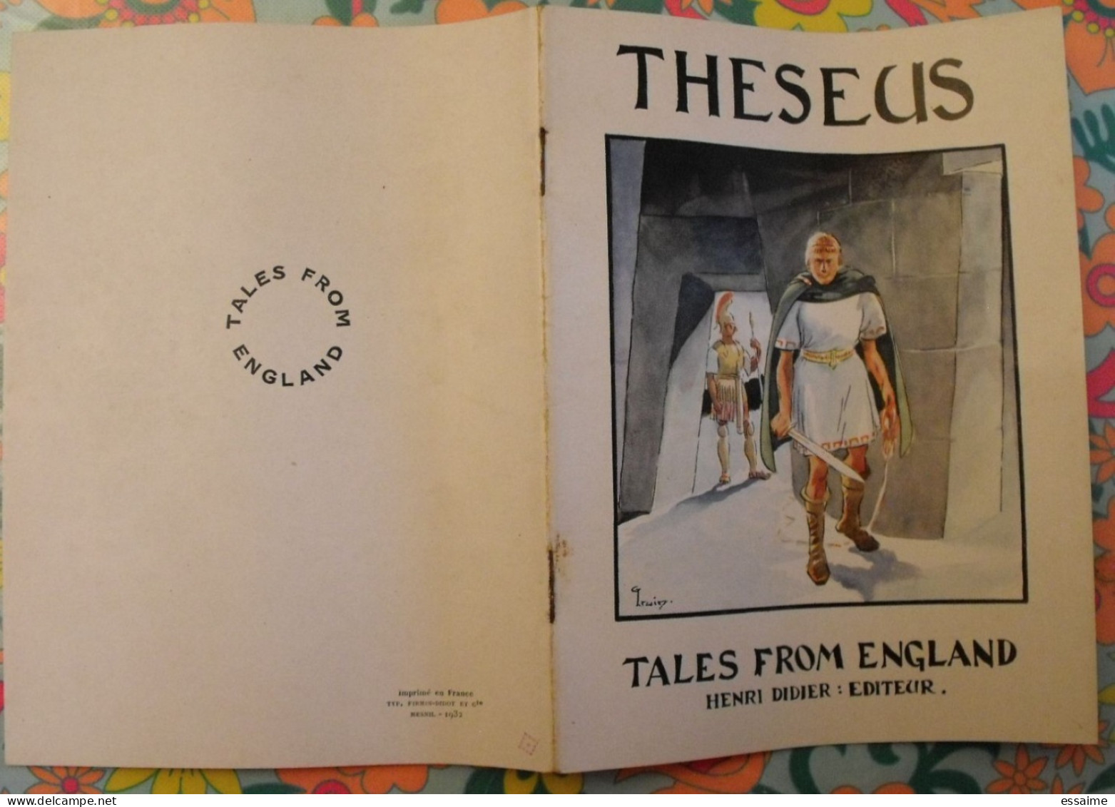 Theseus. Tales From England. En Anglais. Henri Didier éditeur, Mesnil, 1932 - Sonstige & Ohne Zuordnung