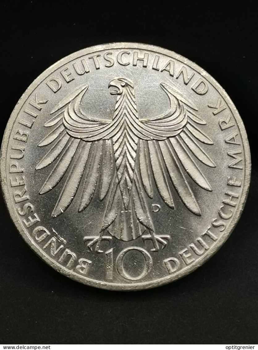 10 DEUTSCHE MARK ARGENT 1972 D MUNICH JO DE MUNICH ALLEMAGNE / GERMANY SILVER - 10 Marcos