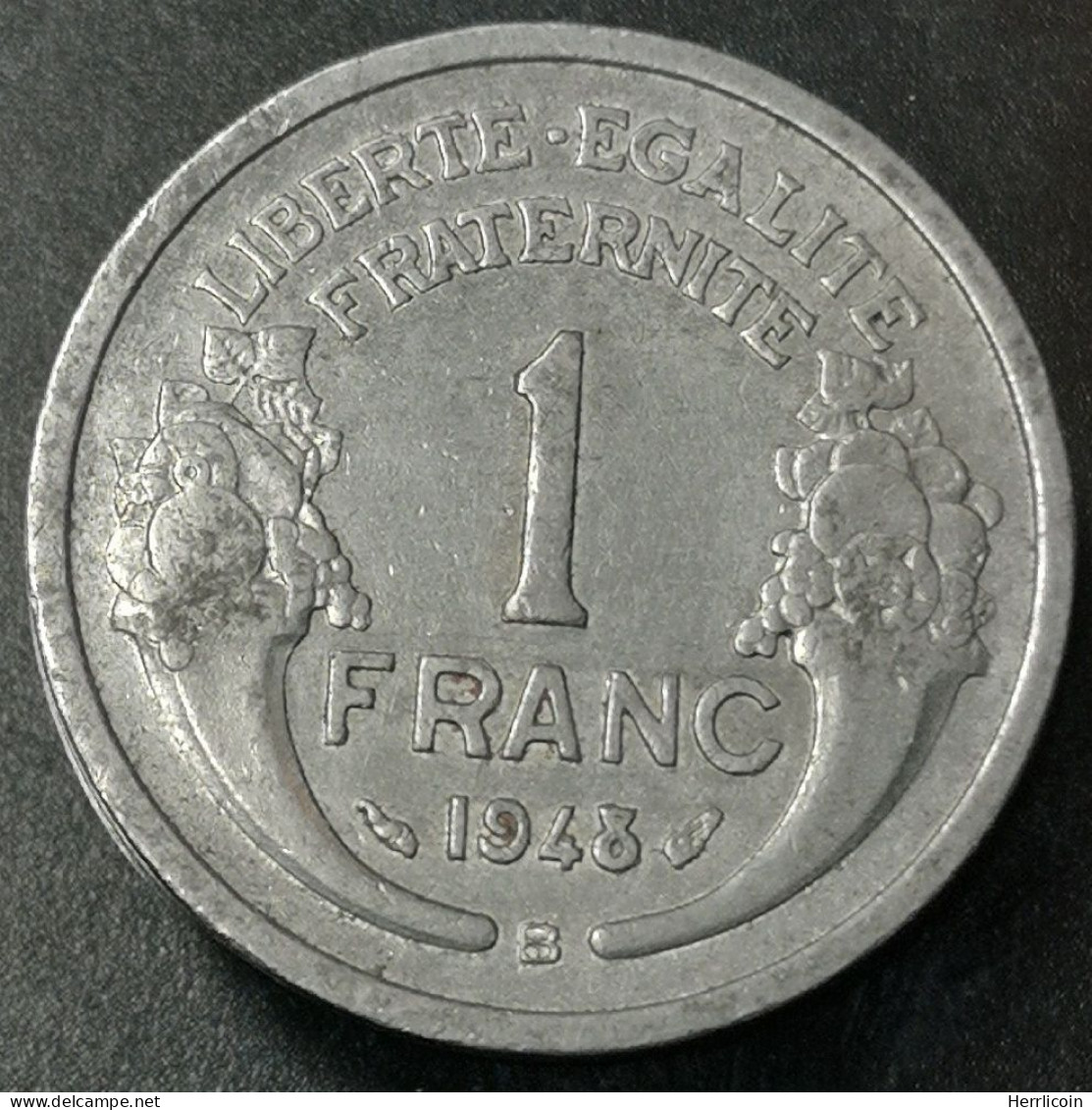 Monnaie France - 1948 B - 1 Franc Morlon Aluminium, Légère - 1 Franc