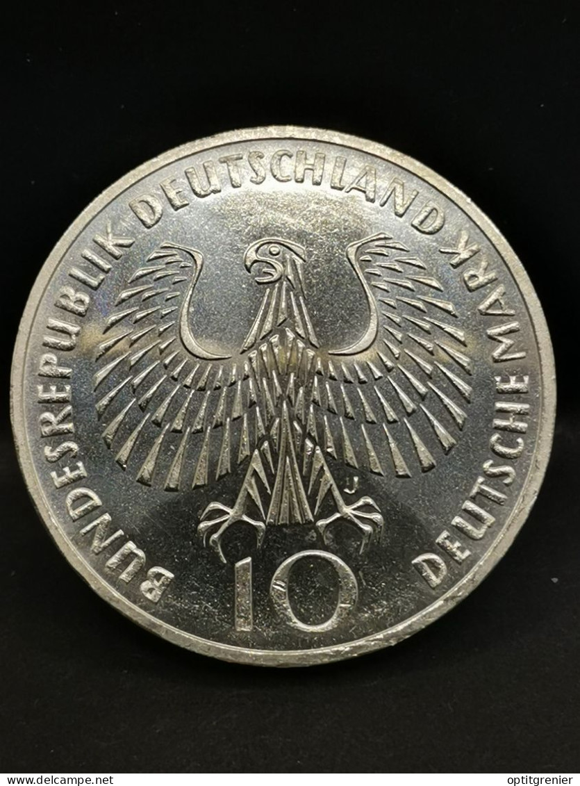 10 DEUTSCHE MARK ARGENT 1972 J HAMBOURG JO DE MUNICH FLAMME ALLEMAGNE / GERMANY SILVER - 10 Mark