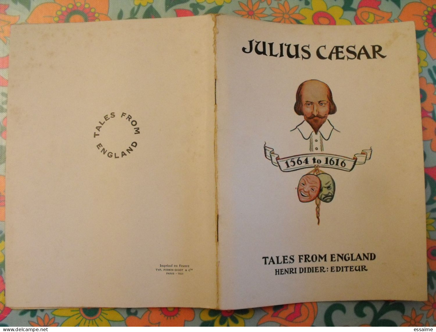 Julius Caesar. William Shakespeare. Tales From England. En Anglais. Henri Didier éditeur, Mesnil, 1932 - Other & Unclassified