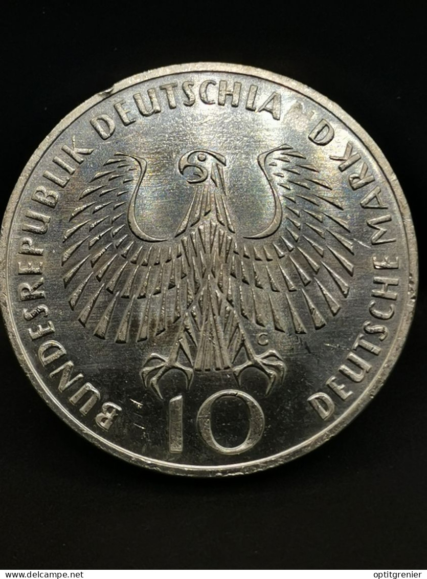 10 DEUTSCHE MARK ARGENT 1972 G KARLSRUHE JO DE MUNICH FLAMME ALLEMAGNE / GERMANY SILVER - 10 Marchi