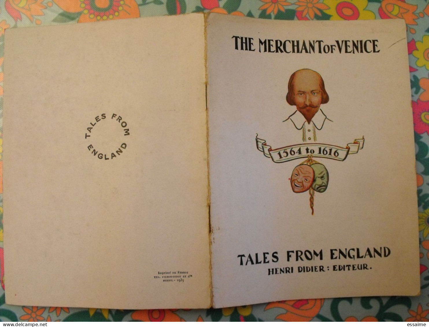 The Merchant Of Venice. William Shakespeare. Tales From England. En Anglais. Henri Didier éditeur, Mesnil, 1935 - Altri & Non Classificati