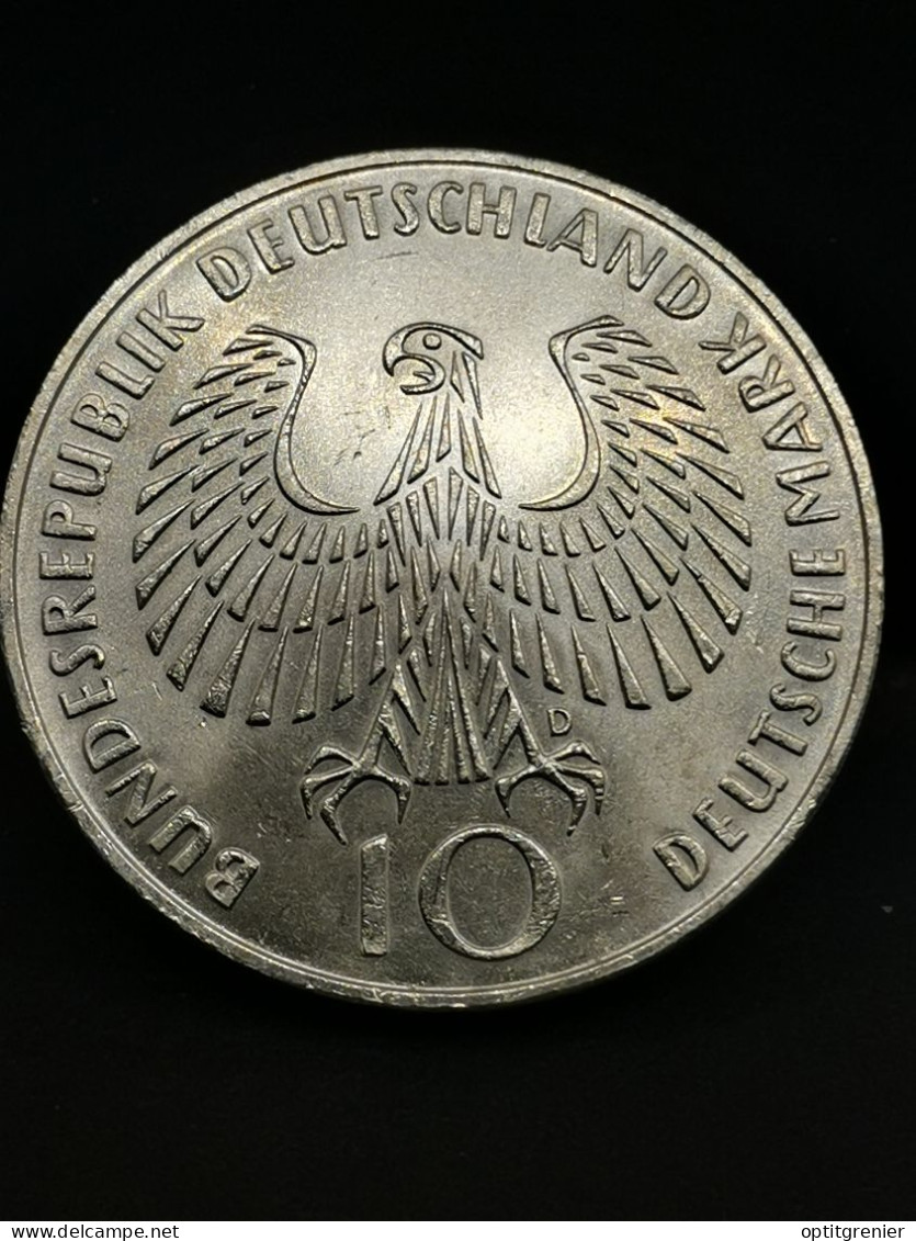 10 DEUTSCHE MARK ARGENT 1972 D MUNICH JO DE MUNICH FLAMME ALLEMAGNE / GERMANY SILVER - 10 Mark