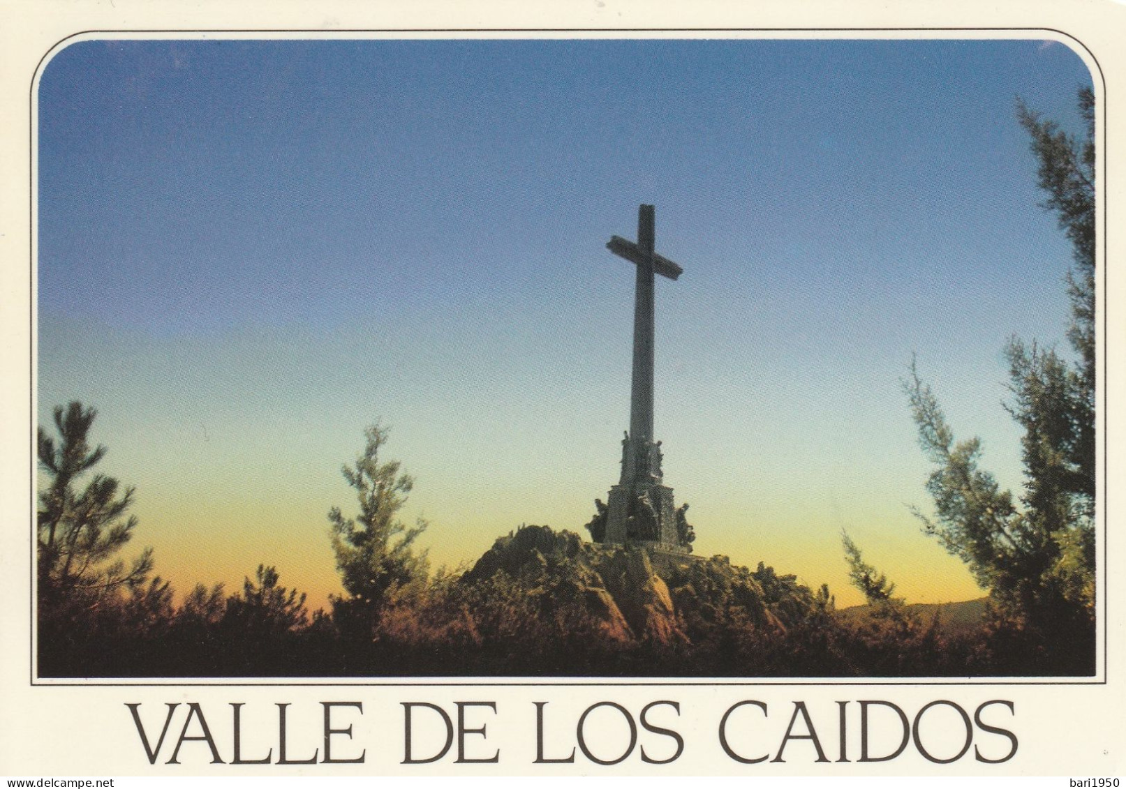 MADRID - VALLE  DE LOS CAIDOS , El Escorial . Cruz De Los Caìdos (atardecer) - Madrid