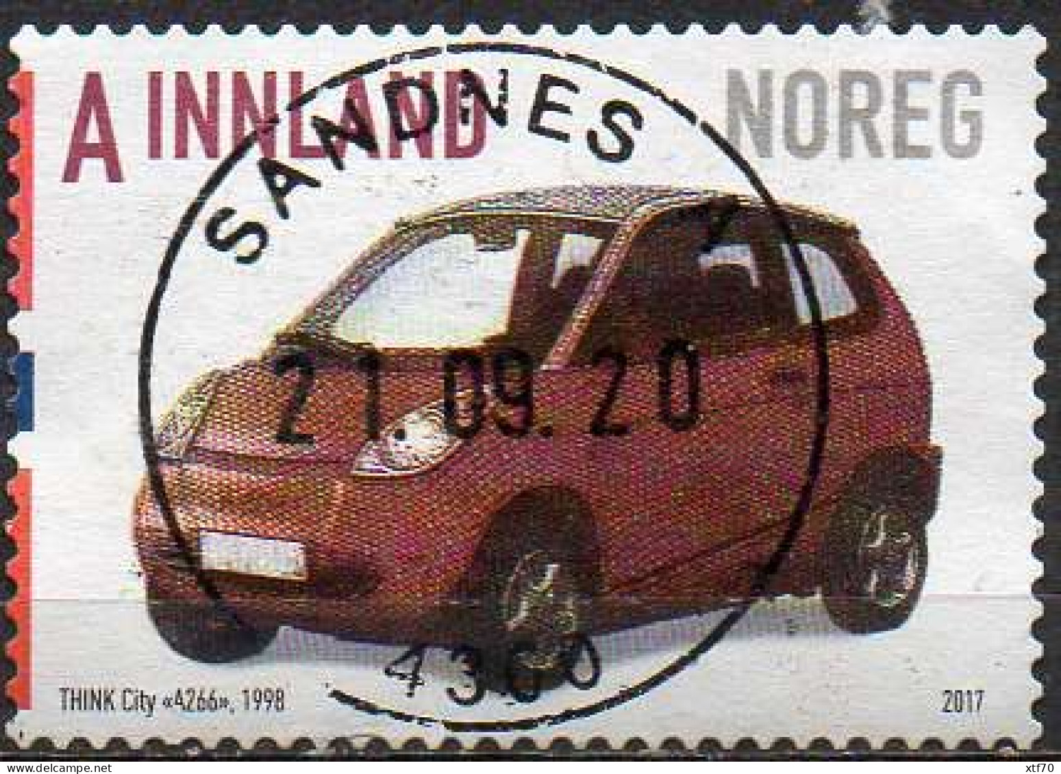 NORWAY 2017 Norwegian Cars. Think City, 1998 - Used Stamps