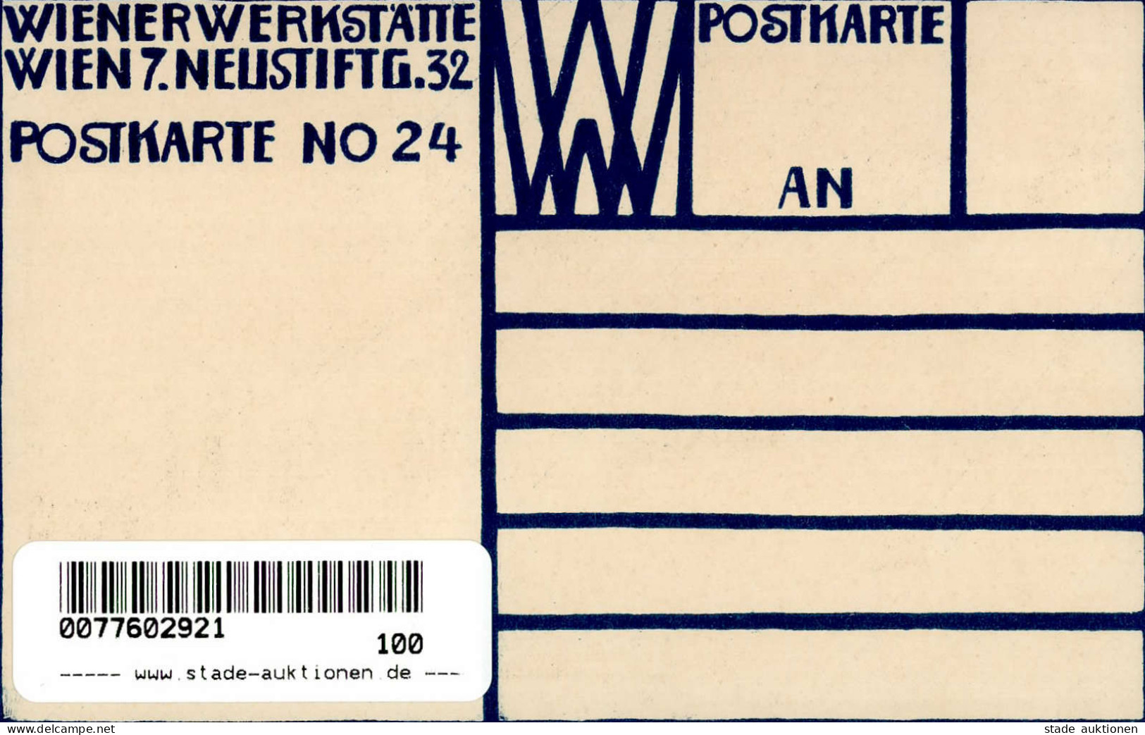 Wiener Werkstätte Nr. 24 Hoppe, Emil Wien-Leopoldstadt Flossgasse I-II - Wiener Werkstätten