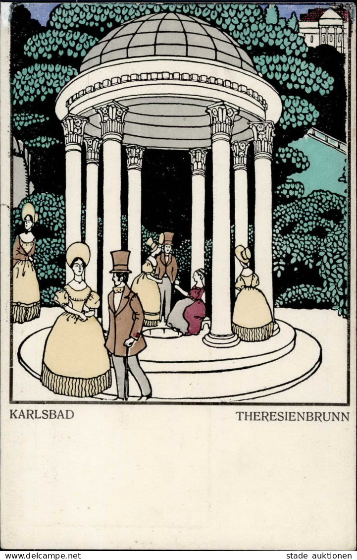 Wiener Werkstätte 215 Schmal, Erich Karlsbad II (oben Etwas Beschnitten) - Wiener Werkstaetten