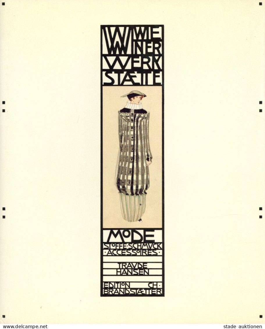 Wiener Werkstätte Buch Mode Stoffe Accessoires Von Wimmer, Gino 1984 Mit 428 Abbildungen Davon 164 In Farbe, Verlag Bran - Wiener Werkstätten