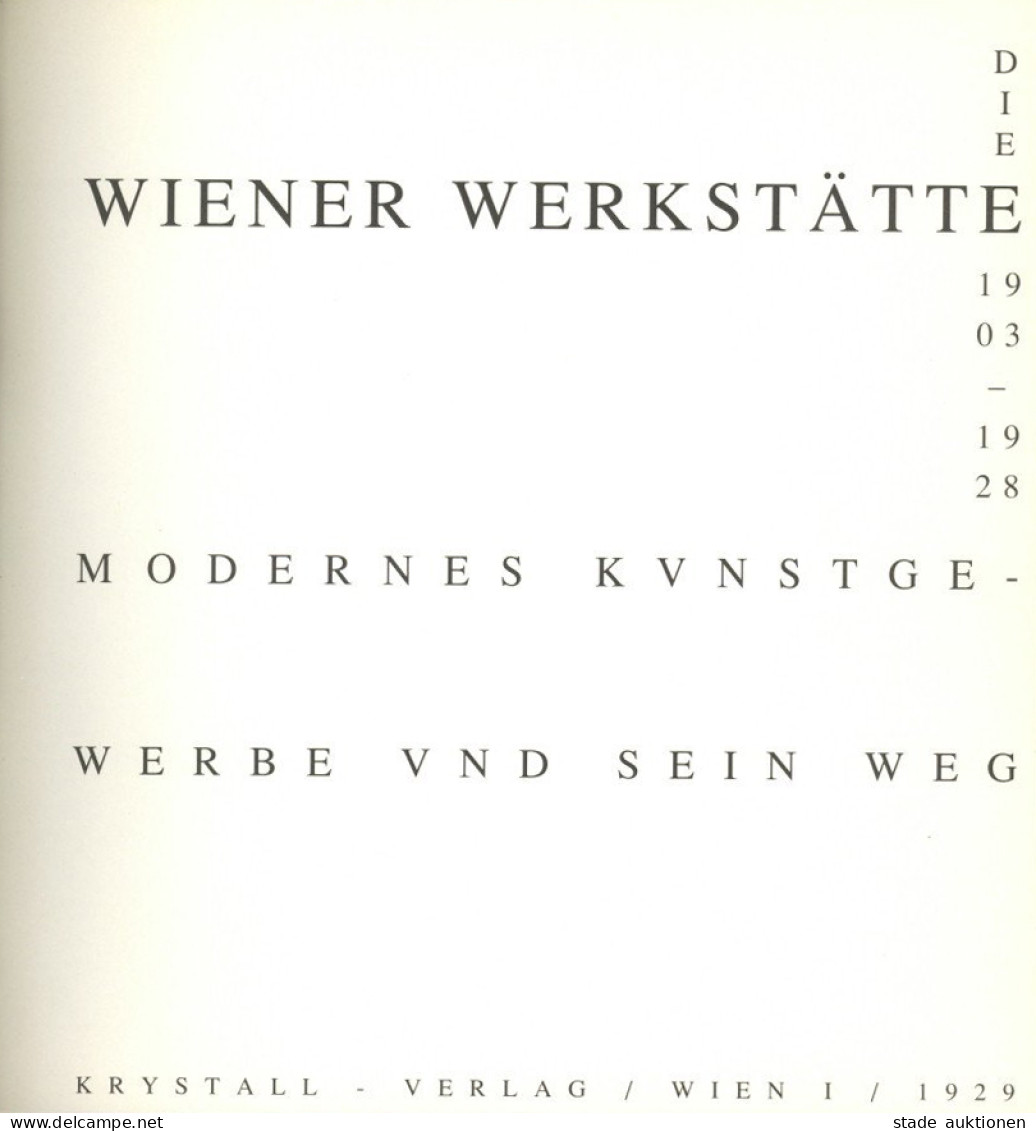 Wiener Werkstätte Buch Modernes Kunstgewerbe Und Sein Weg Verlag Ketterer REPRO 1994 Im Schuber, Sehr Gut Erh - Wiener Werkstätten