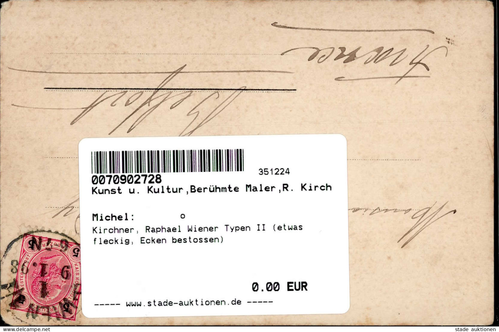 Kirchner, Raphael Wiener Typen II (etwas Fleckig, Ecken Bestossen) - Kirchner, Raphael