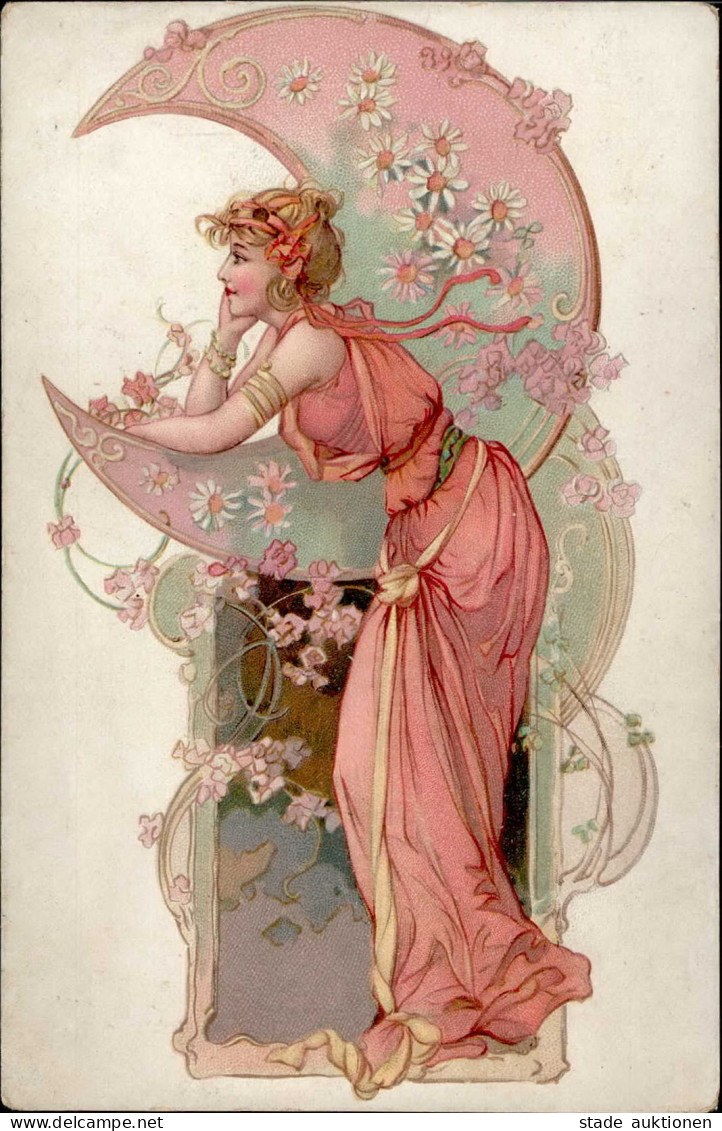 Jugendstil Mond I-II Art Nouveau - Autres & Non Classés