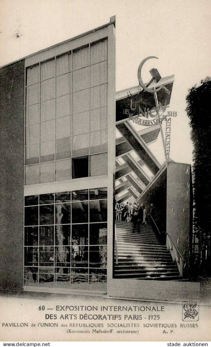 Kunstausstellung Paris Russ. Architekt Melmkoff, Konstantin 1925 I-II - Other & Unclassified