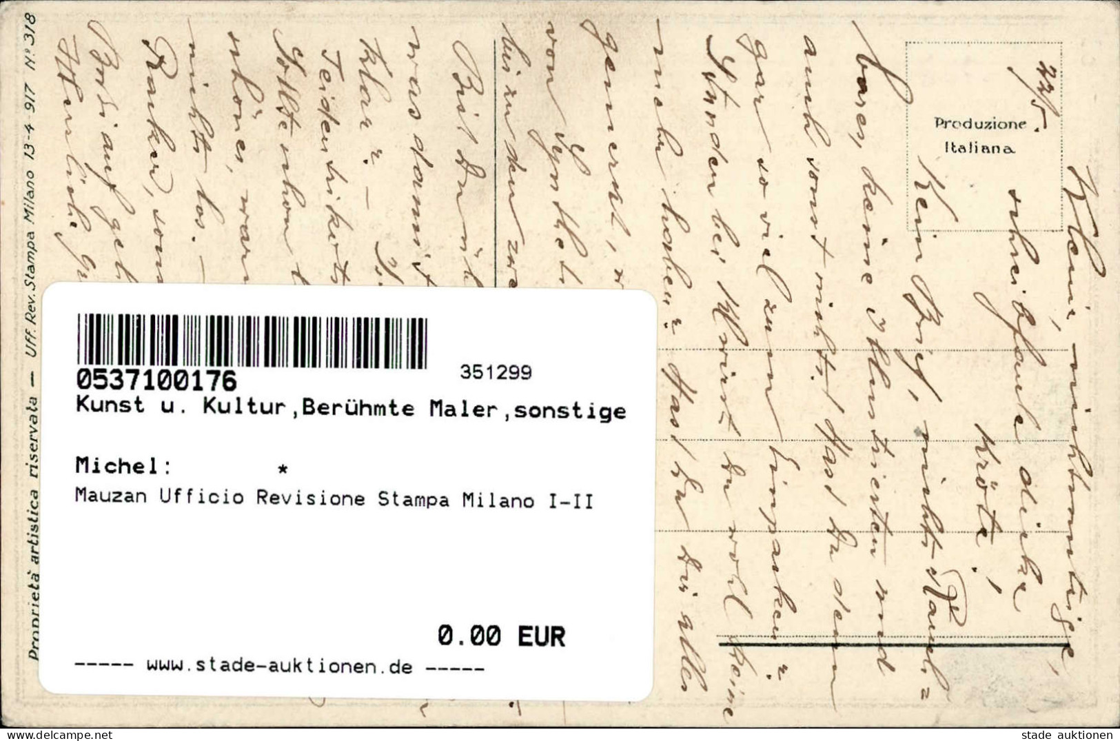Mauzan Ufficio Revisione Stampa Milano I-II - Sonstige & Ohne Zuordnung