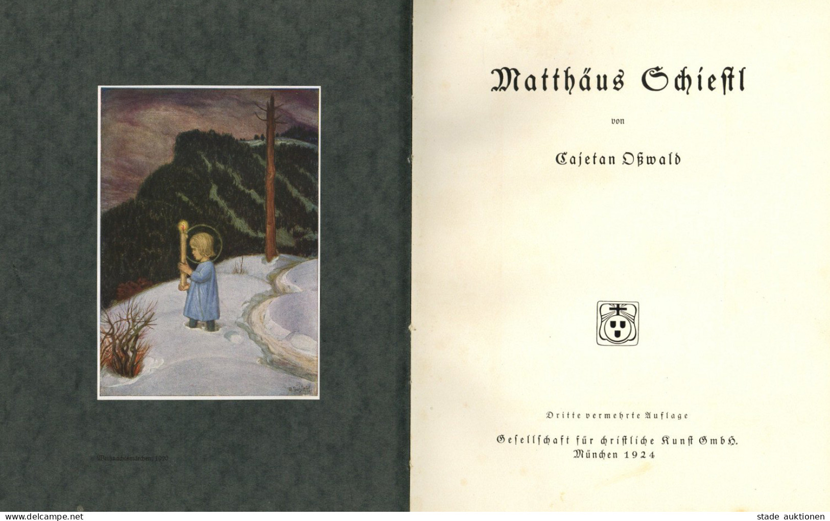 Schiestl Buch über Matthäus Schiestl Von Oßwald, Gajetan 1924, Verlag Gesellschaft Für Christliche Kunst München, 128 S. - Other & Unclassified