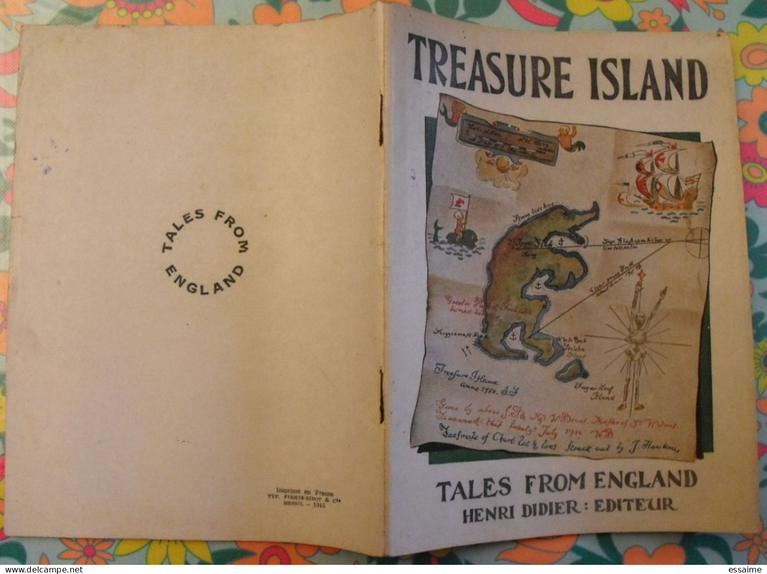 Treasure Island. Tales From England. En Anglais. Henri Didier éditeur, Mesnil, 1945 - Andere & Zonder Classificatie