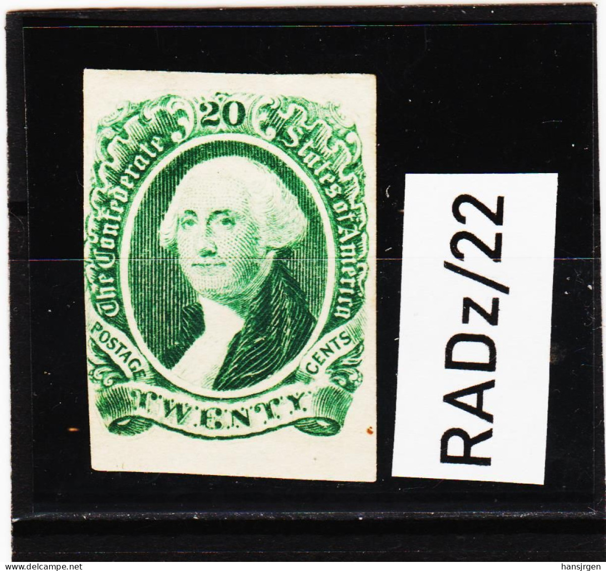 RADz/22 VEREINIGTE STAATEN U.S.A. Fiscalmarke 1861 (*) FALZ  ZÄHNUNG SIEHE ABBILDUNG - Fiscale Zegels