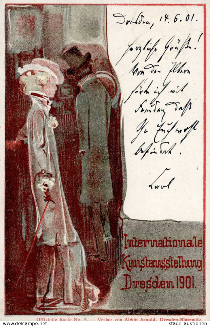 KUNSTGESCHICHTE DRESDEN - INT. KUNSTAUSSTELLUNG DRESDEN 1901 Offiz. Karte No. 5 I - Other & Unclassified