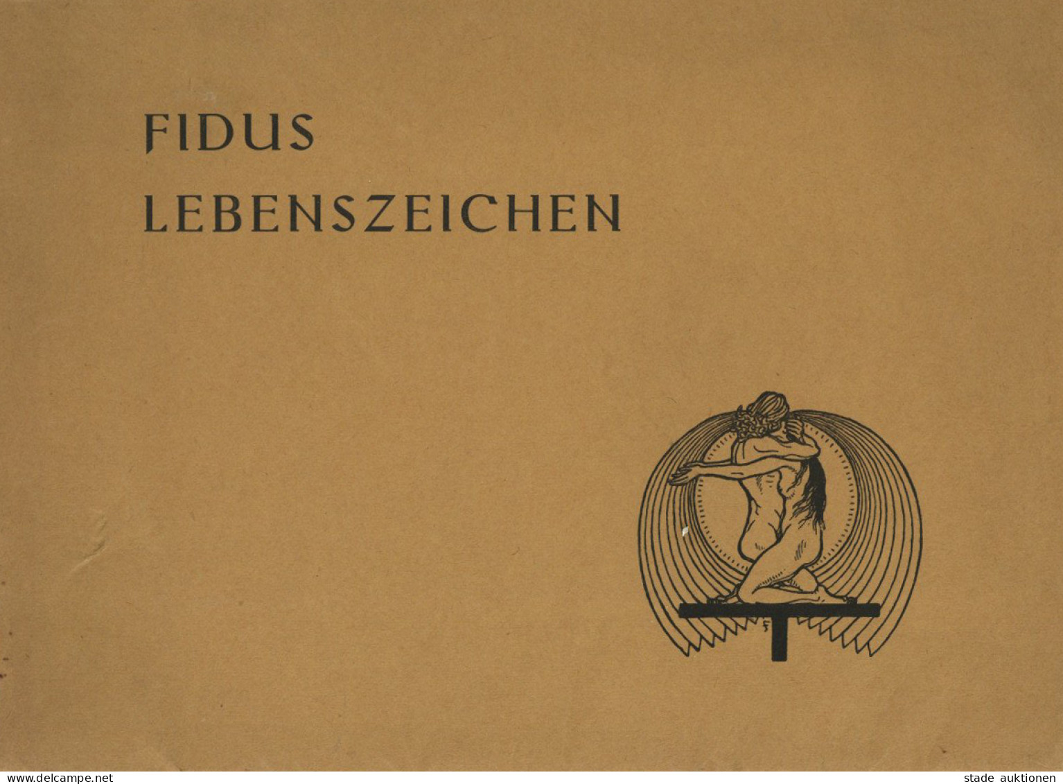 Fidus Lebenszeichen 12 Federzeichnungen In Illustrierter Klappmappe 1920, Zeichnungen Sehr Gut Erhalten, Mappe Hat Ledig - Fidus