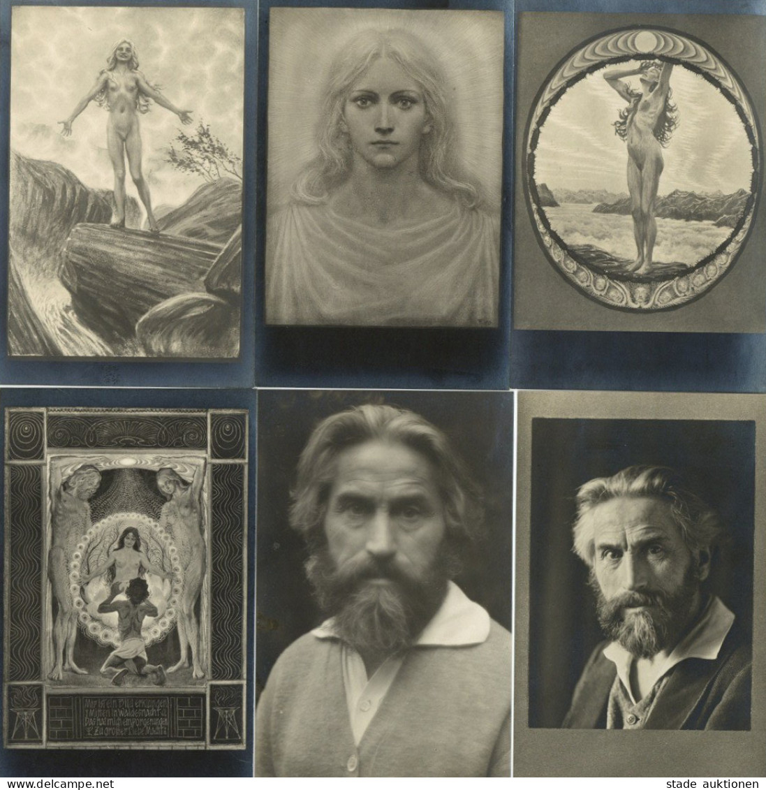 Fidus Lot Mit 26 Ansichtskarten, Bebildertes Verzeichnis 1927 Und 2 Ergänzungsblätter 1927 I-II - Fidus
