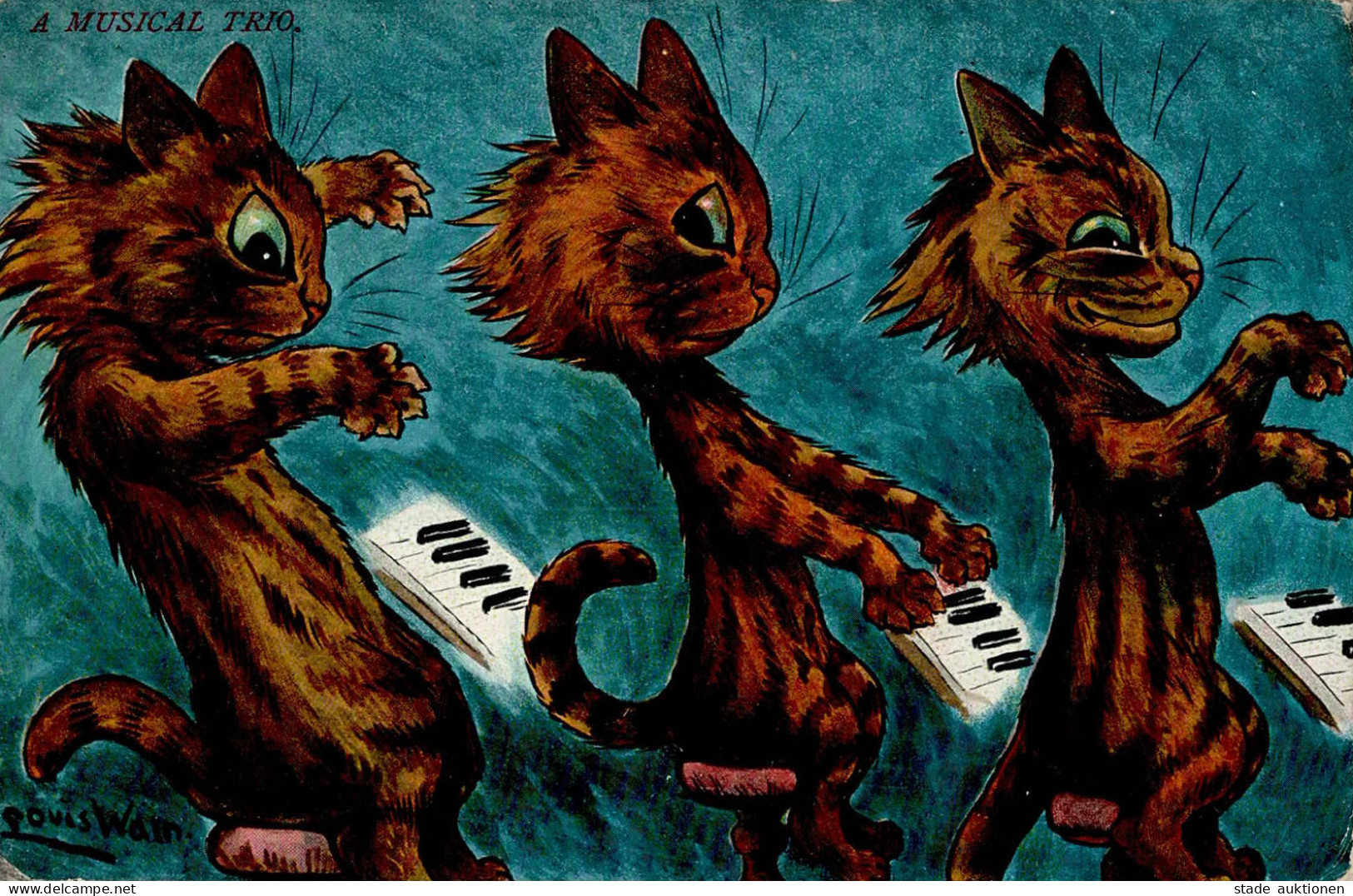 Wain, Louis Katzen A Musical Trio II (Ecken Abgestossen) Chat - Wain, Louis