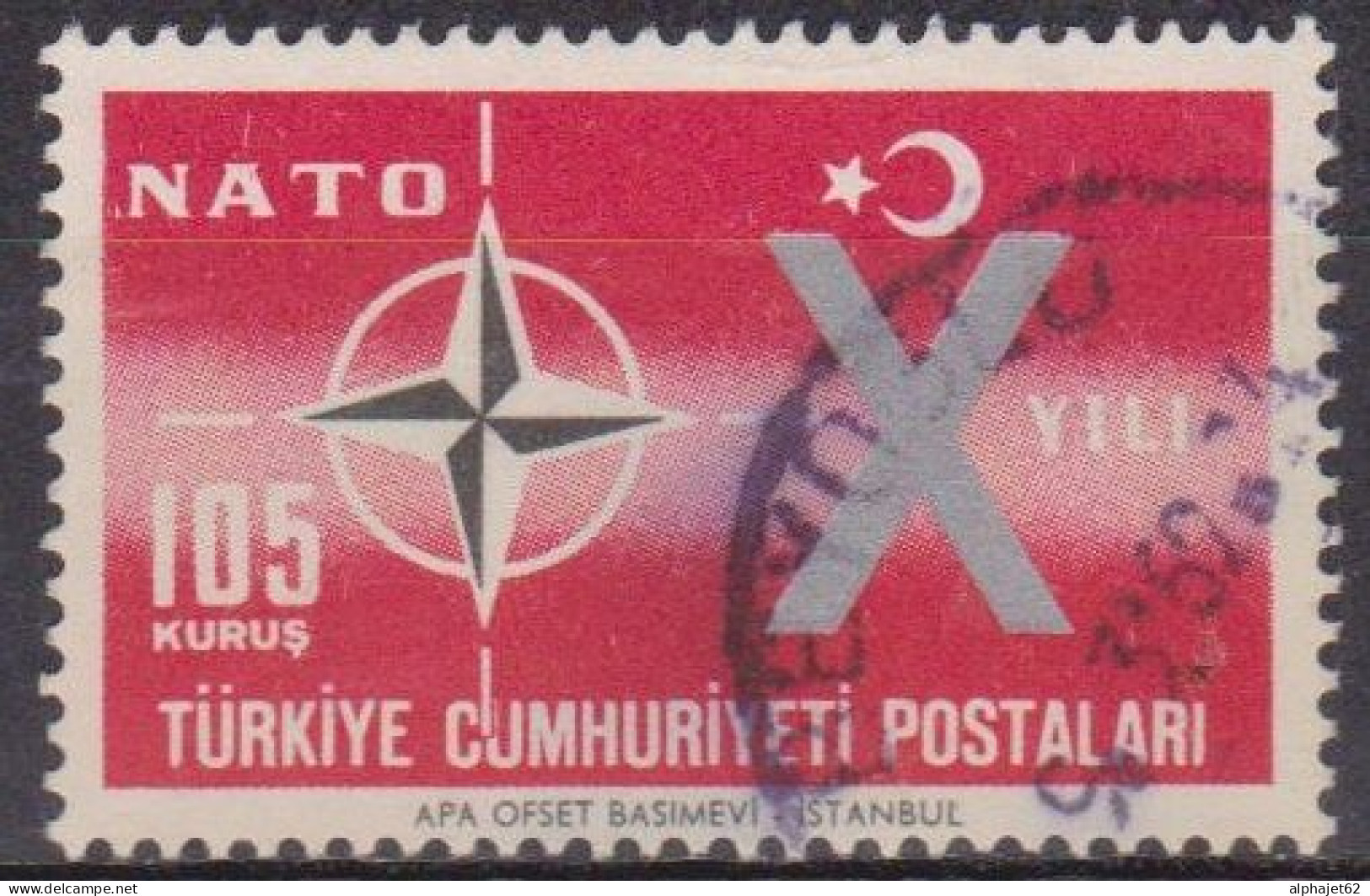1962 - TURQUIE - 10° Anniversaire De L'OTAN - N° 1615 - Usados