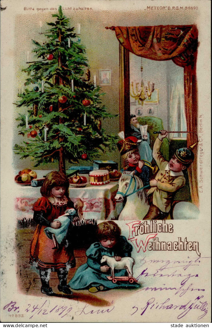 Halt Gegen Licht Weihnachten 1899 I-II Noel - Controluce