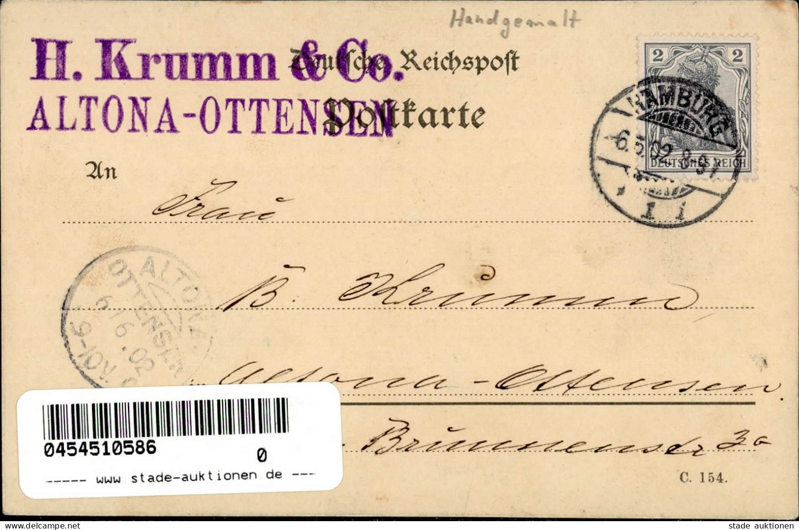 HANDGEMALT - Herzliche Grüsse 1902 I-II - Other & Unclassified