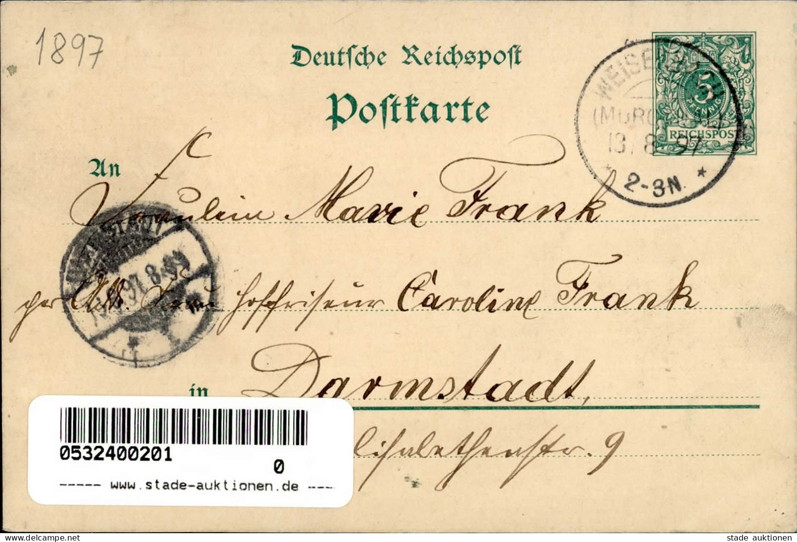 Handgemalt Reichenthal 1897 I-II Peint à La Main - Autres & Non Classés
