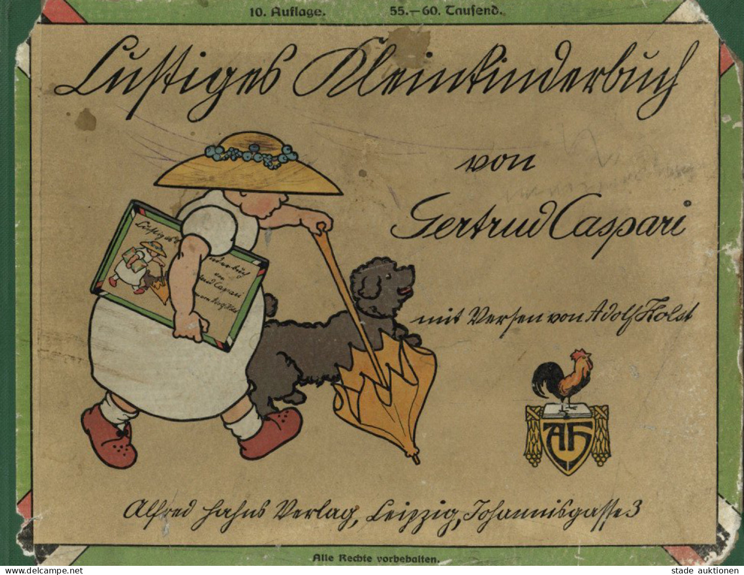 Kinderbuch Lustiges Kleinkinderbuch Von Caspari, Gertrud Mit Versen Von Holst, Adolf, Verlag Hahn Leipzig 10. Auflg. 55. - Spielzeug & Spiele