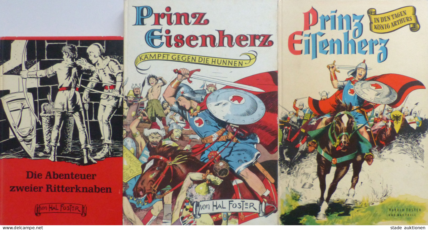 Comics (Buch) Prinz Eisenherz Von Foster, Harold. Buch 1 Bis 11 Komplett. Badischer Verlag 1953-63. Buch 8 Doppelt, Dazu - Jeux Et Jouets