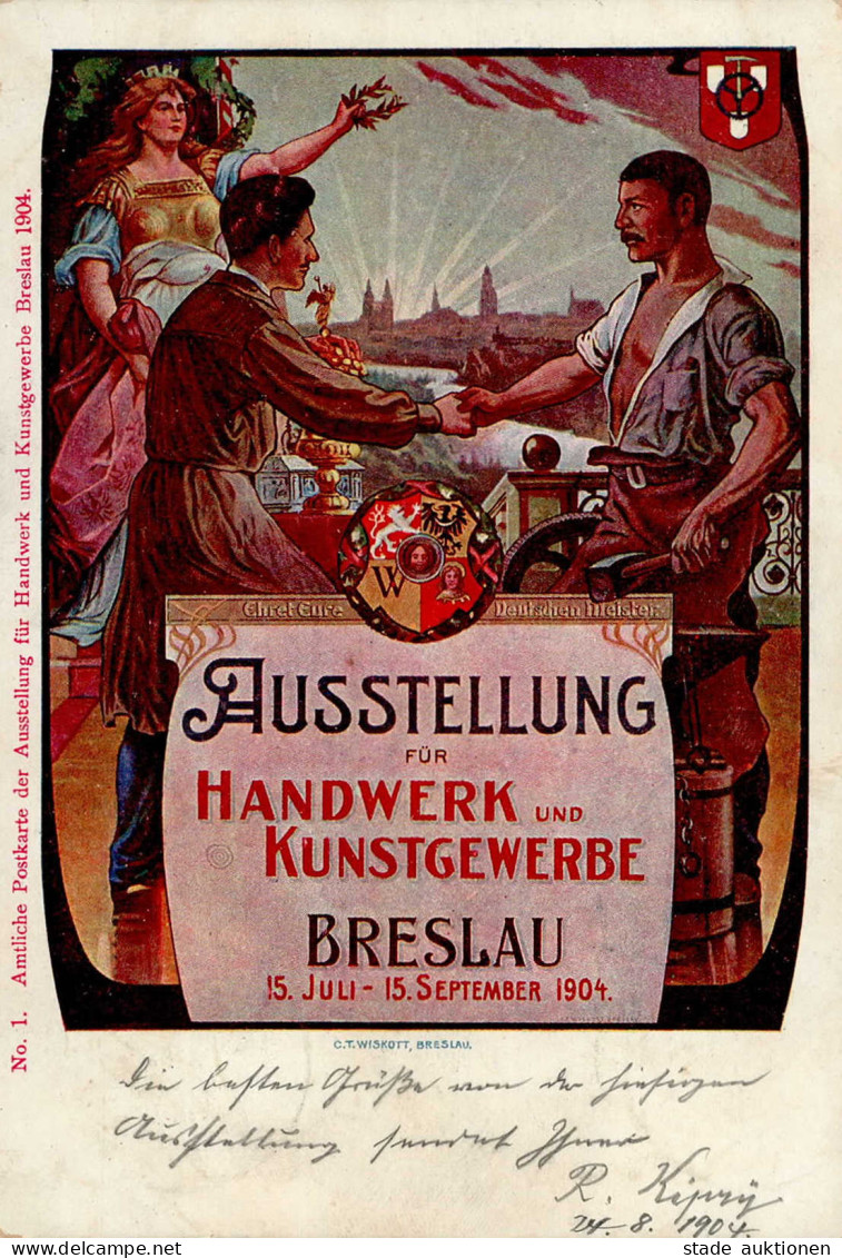 BRESLAU - AUSSTELLUNG Für HANDWERK Und KUNSTGEWERBE 1904 Mit S-o I - Publicité