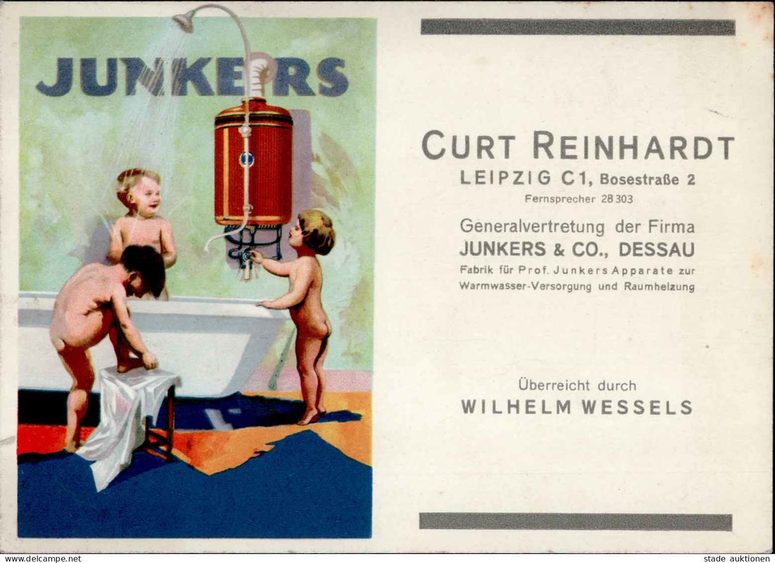 DESSAU - JUNKERS&Co Warmwasser-Versorgung (keine Ak) I-II - Advertising