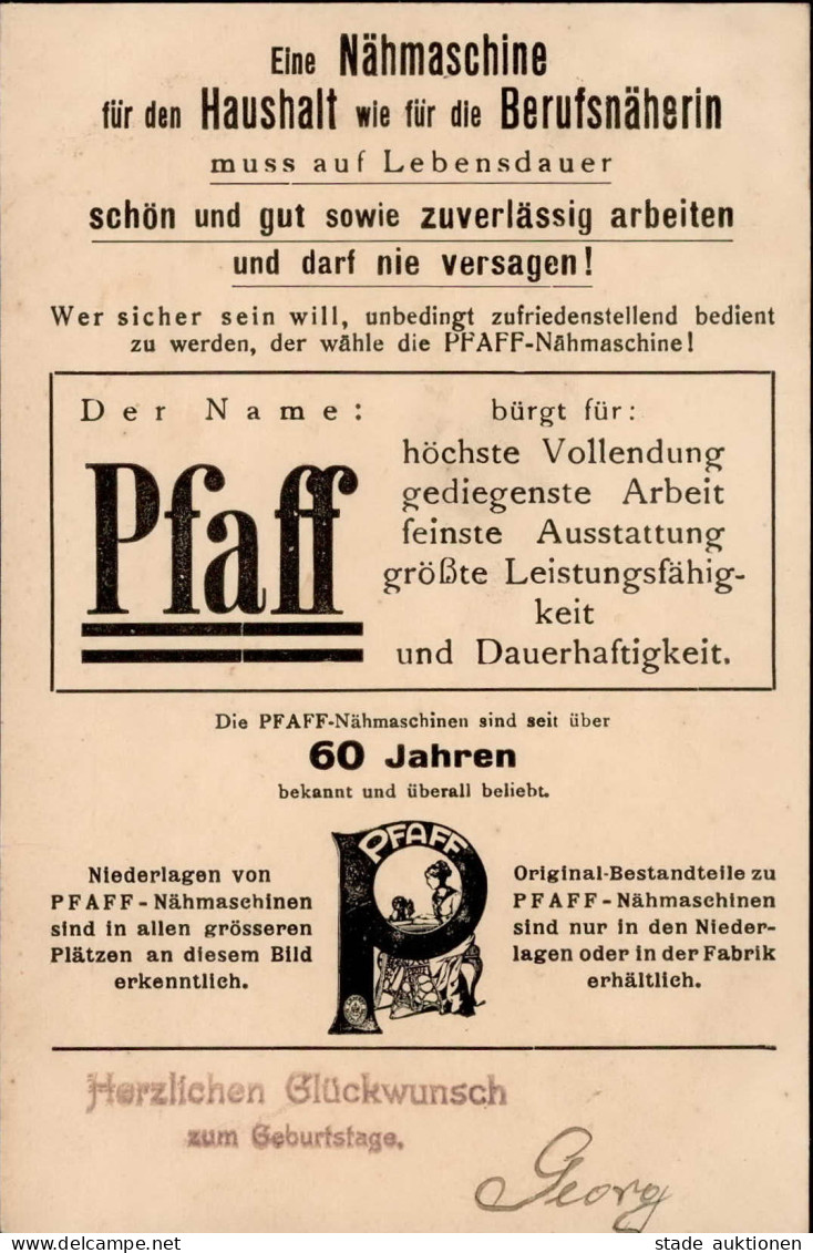 PFAFF-NÄHMASCHINE - I - Publicité