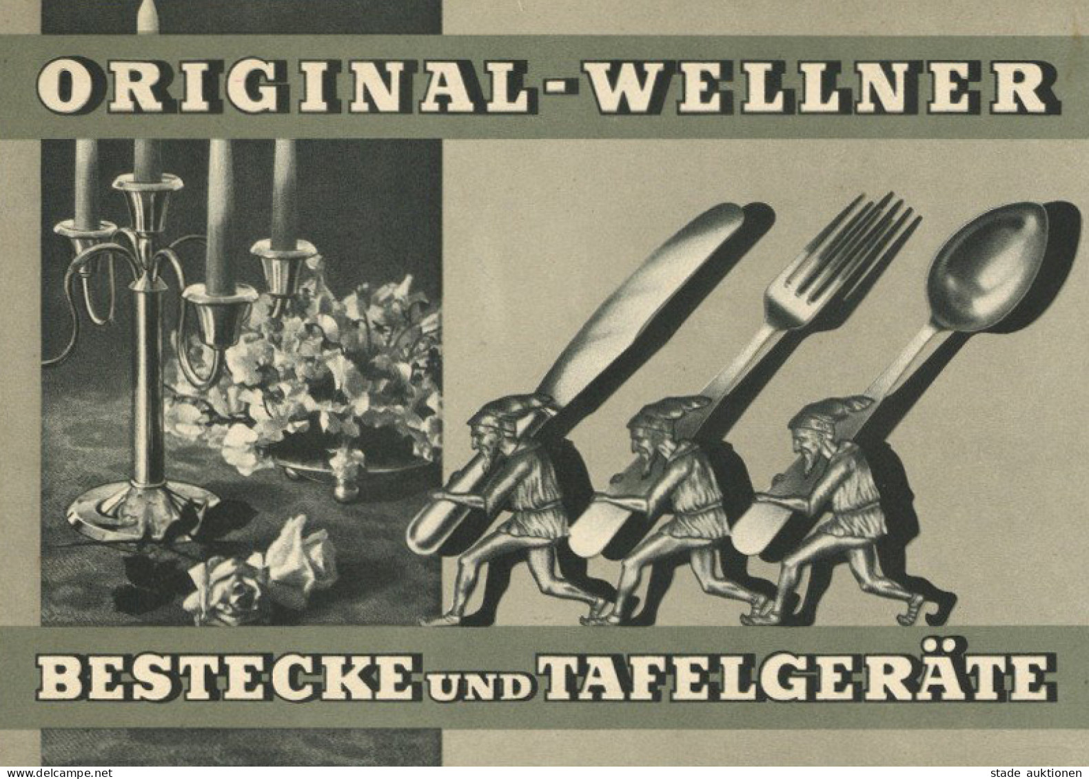 Werbung Prospekt Der Firma Original WELLNER Bestecke Und Tafelgeräte II Publicite - Werbepostkarten