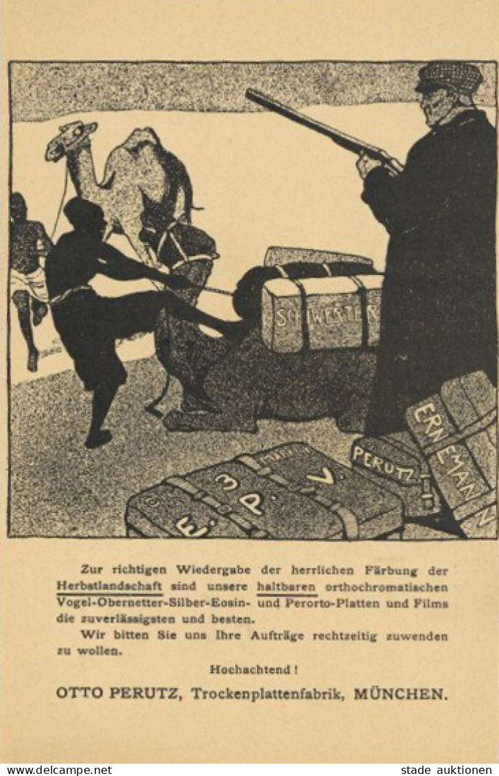 Werbung München Perutz, Otto Trockenplattenfabrik Klappkarte I-II Publicite - Werbepostkarten