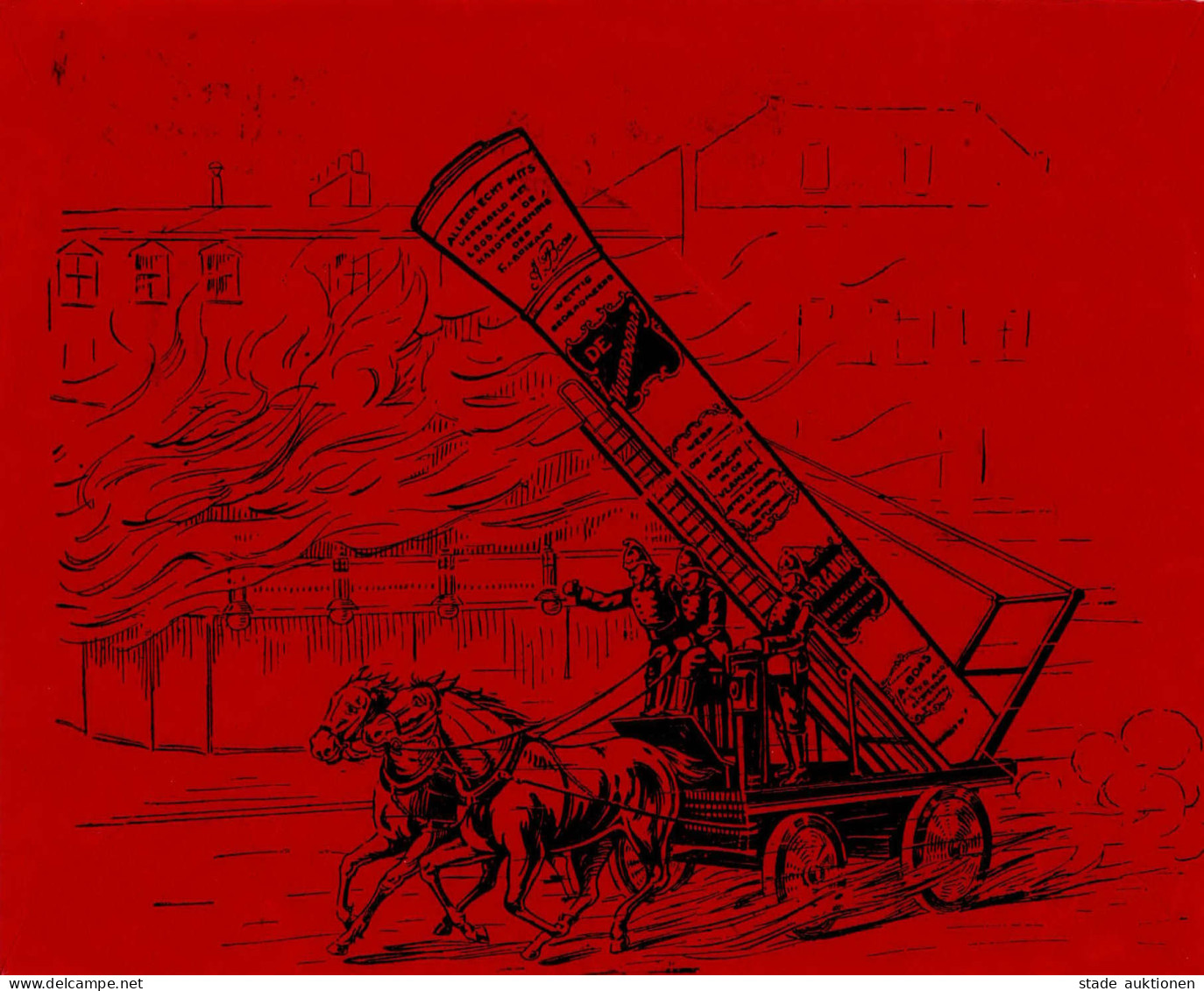 Feuerwehr Illustrierter Reklame-Schmuckumschlag Niederlande De Vuurdooder" 1923 I-" Pompiers - Sapeurs-Pompiers