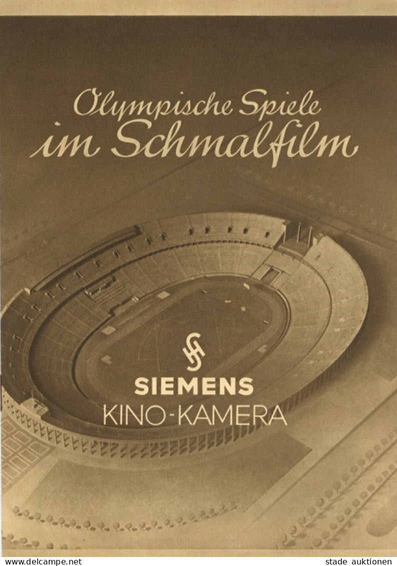 Industrie Reklameheft Für Die SIEMENS-Kino-Kamera 1936, 8 S. I-II - Industrie