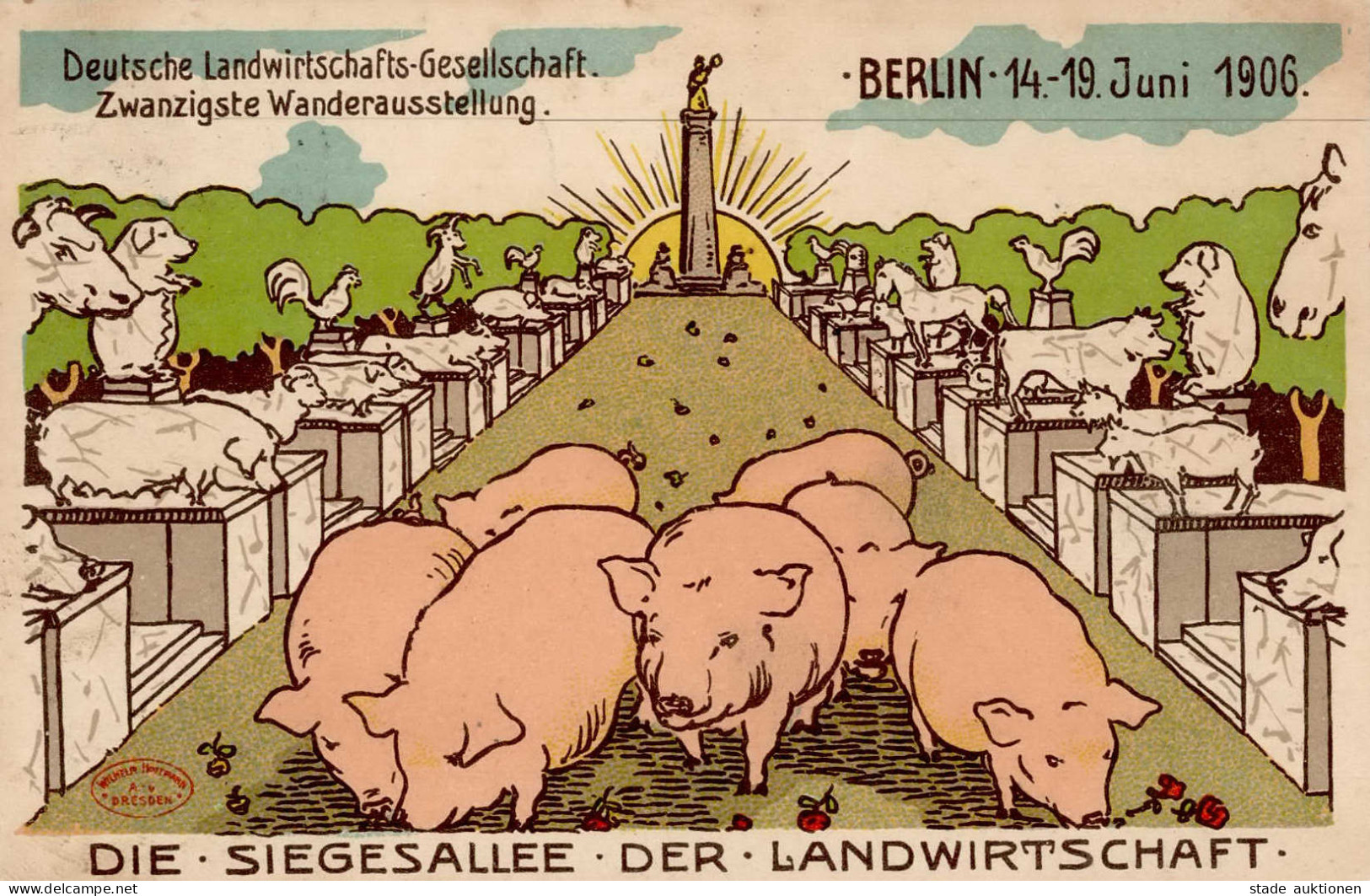 Landwirtschaft - BERLIN LANDWIRTSCHAFTLICHE AUSSTELLUNG 1906 Mit S-o V. 16.6.06 I-II Paysans - Autres & Non Classés