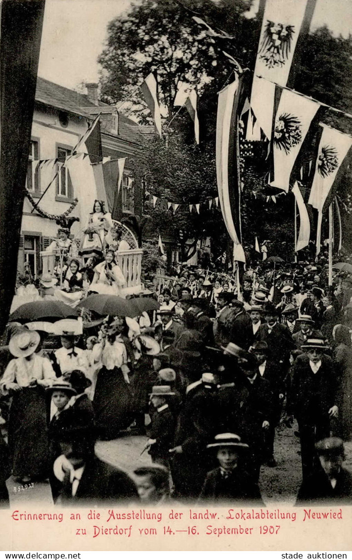 Landwirtschaft - Erinnerung An Die  AUSSTELLUNG D. LANDWIRTSCHAFTLICHEN LOKALABTEILUNG NEUWIED Zu DIERDORF 1907 Marke En - Autres & Non Classés